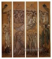 Die Geburt Christi Cartoons für Buntglas In St Davids Kirche Hawarden Präraffaeliten Sir Edward Burne Jones